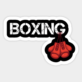 Boxing hanging gloves gift for boxer Sticker